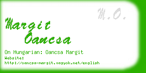 margit oancsa business card